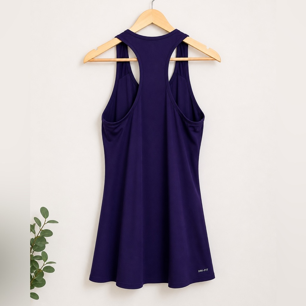 Nike Purple Dri-Fit Court Pure Racerback Tennis Dress-size Large - Picture 4 of 6